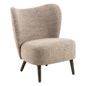 Bendt Fauteuil 'Napolean' Bouclé, kleur Mokka