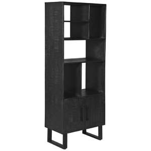 LABEL51 Wandkast 'Santos' 190 x 74cm, Mangohout, kleur Zwart