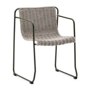 Kave Home Tuinstoel 'Maurina' Touw en staal, kleur Grijs