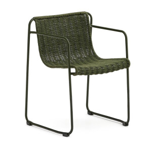 Kave Home Tuinstoel 'Maurina' Touw en staal, kleur Groen