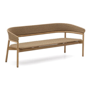 Kave Home 3-zits Tuinbank 'Arinella' Acaciahout en geweven touw