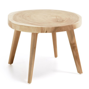 Kave Home Ronde Bijzettafel 'Wellcres' Mungurhout, 65cm