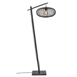 GOOD&MOJO Vloerlamp 'Cango' Bamboe, 150cm, kleur Zwart