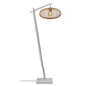 GOOD&MOJO Vloerlamp 'Cango' Bamboe, 150cm, kleur Wit/Naturel