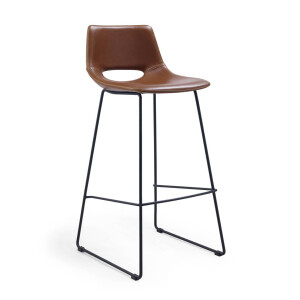 Kave Home Barstoel 'Zahara' (zithoogte 65cm), kleur Bruin