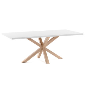 Kave Home Eettafel 'Argo' Eiken/Wit, 160 x 100cm