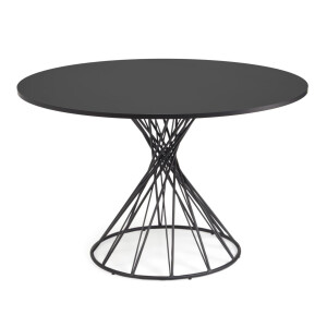 Kave Home Ronde Eettafel 'Niut' 120cm Melamine, kleur Zwart
