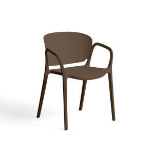 Kave Home Tuinstoel 'Ania' Kunststof, kleur Bruin