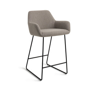 Jesper Home Barkruk 'Hiroo' Slide Black, kleur Foggy Fusion (zithoogte 65cm)