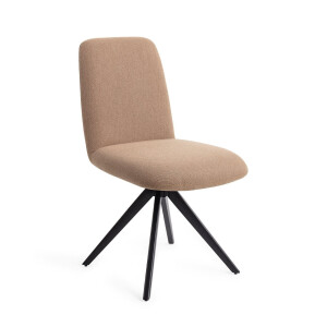 Jesper Home Eetkamerstoel 'Taiwa' Draaibaar, Turn Black, kleur Whisper Wheat