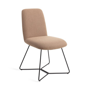 Jesper Home Eetkamerstoel 'Hiroo' Beehive Steel, kleur Whisper Wheat