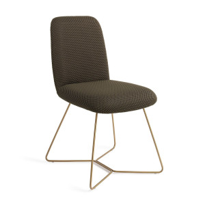 Jesper Home Eetkamerstoel 'Taiwa' Beehive Gold, kleur Jungle Jewel