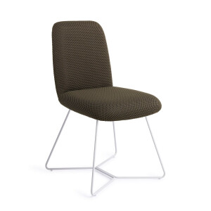 Jesper Home Eetkamerstoel 'Taiwa' Beehive White, kleur Jungle Jewel