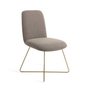Jesper Home Eetkamerstoel 'Taiwa' Cross Gold, kleur Foggy Fusion
