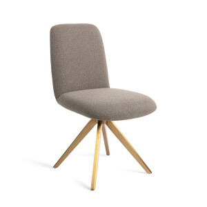 Jesper Home Eetkamerstoel 'Taiwa' Turn Gold, kleur Foggy Fusion