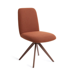 Jesper Home Draaibare Eetkamerstoel 'Taiwa' Turn Brown, kleur Hearth Harmony