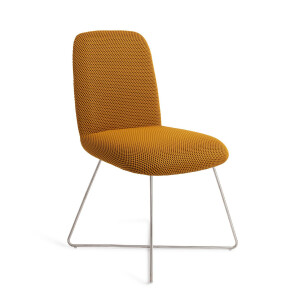 Jesper Home Eetkamerstoel 'Taiwa' Cross Steel, kleur Groovy Garam