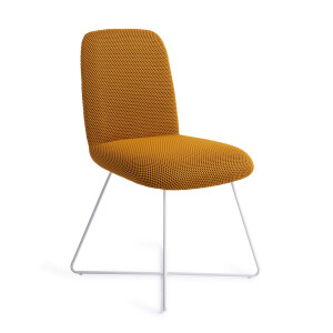 Jesper Home Eetkamerstoel 'Taiwa' Cross White, kleur Groovy Garam