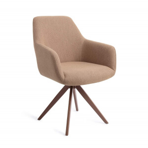 Jesper Home Draaibare Eetkamerstoel 'Hiroo' Turn Brown, kleur Whisper Wheat