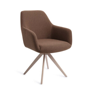 Jesper Home Draaibare Eetkamerstoel 'Hiroo' Turn Beige, kleur Rustic Rye