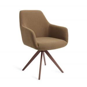 Jesper Home Draaibare Eetkamerstoel 'Hiroo' Turn Brown, kleur Willow