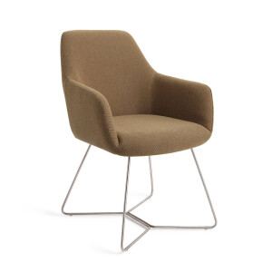 Jesper Home Eetkamerstoel 'Hiroo' Beehive Steel, kleur Willow