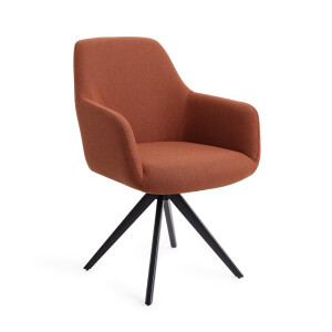 Jesper Home Eetkamerstoel 'Hiroo' Draaibaar, Turn Black, kleur Hearth Harmony