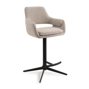 Jesper Home Draaibare Barkruk 'Oketo' kleur Beige Haze (zithoogte 65cm)