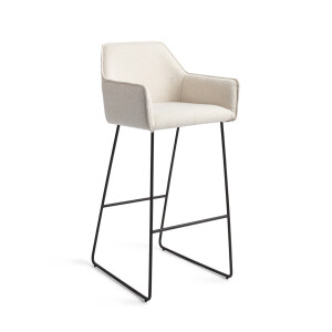 Jesper Home Barkruk 'Hofu' Slide Black, kleur Enoki (zithoogte 75cm)