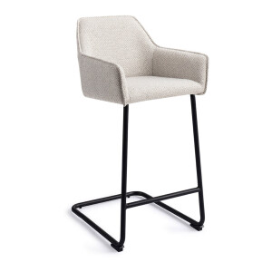 Jesper Home Barkruk 'Hofu' Arch Black, kleur Checkers Charm (zithoogte 66cm)