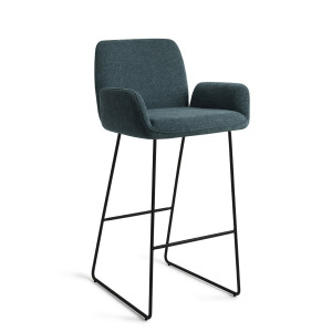 Jesper Home Barkruk 'Misaki' Slide Black, kleur Merry Mermaid (zithoogte 75cm)