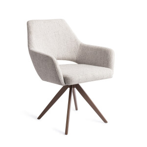 Jesper Home Draaibare Eetkamerstoel 'Yanai' Turn Brown, kleur Pigeon