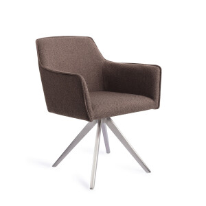 Jesper Home Eetkamerstoel 'Hofu' Turn Steel, Draaibaar, kleur Potters Clay