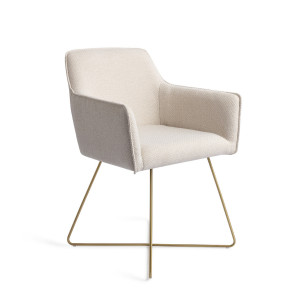 Jesper Home Eetkamerstoel 'Hofu' Cross Gold, kleur Enoki