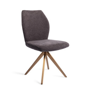 Jesper Home Eetkamerstoel 'Ikata' Turn Rose, kleur Almost Black