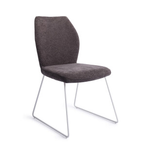 Jesper Home Eetkamerstoel 'Ikata' Slide White, kleur Almost Black