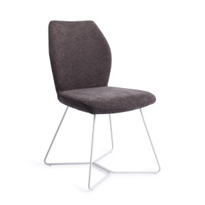 Jesper Home Eetkamerstoel 'Ikata' Beehive White, kleur Almost Black