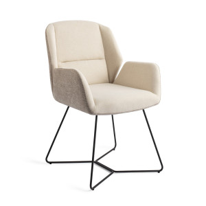 Jesper Home Eetkamerstoel 'Myoko' Beehive Black, kleur Sandy Hill