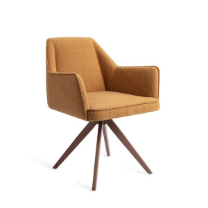Jesper Home Draaibare Eetkamerstoel 'Tome' Turn Brown, kleur Masai Giraffe
