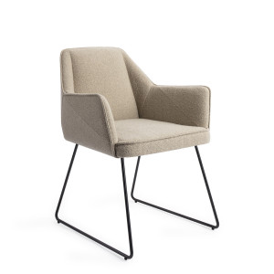 Jesper Home Eetkamerstoel 'Tome' Slide Black, kleur Great Greige
