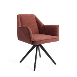 Jesper Home Eetkamerstoel 'Tome' Turn Black, Draaibaar, kleur Shabby Saffron