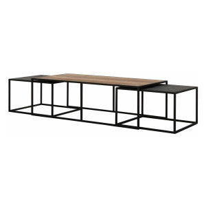 DTP Home Salontafel 'Cosmo' Teakhout, Set van 3 stuks