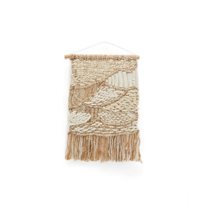 Kave Home Wandkleed 'Prak' Wol en jute, 105 x 70cm