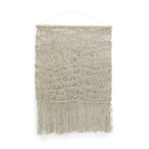 Kave Home Wandkleed 'Fley' Macramé Wol, 180 x 120cm