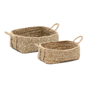 Kave Home Mand 'Milly' Zeegras, Set van 2 stuks