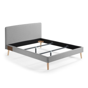 Kave Home Bed 'Dyla' 150 x 190cm, kleur Grijs