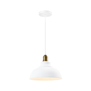 QUVIO Hanglamp industrieel - Aluminium - D 30 cm - Wit