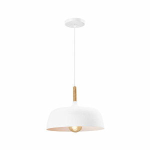QUVIO Hanglamp Scandinavisch - Afgeronde hoeken - D 32 cm - Wit