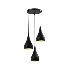 QUVIO Hanglamp retro - 3 lichtspunt - Druppelvormen - 16 x 27 cm (dxh) per kap