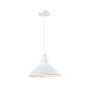 QUVIO Hanglamp retro - Simplistisch design - D 28 cm - Wit